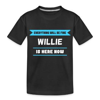 Willie Name Saying für stolze Willies - Kinder Premium Bio T-Shirt - Schwarz - Vorne