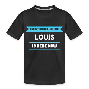 Louis Name Spruch für stolzen Louis - Kinder Premium Bio T-Shirt - Schwarz - Vorne
