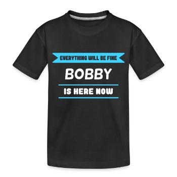 Bobby Name Saying für stolze Bobbys - Kinder Premium Bio T-Shirt - Schwarz - Vorne