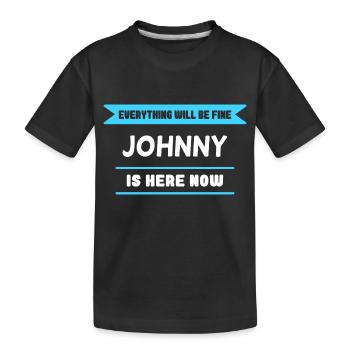 Johnny Name Saying für stolze Johnnys - Kinder Premium Bio T-Shirt - Schwarz - Vorne