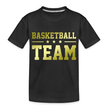 Équipe de basket-ball - T-shirt bio Premium Enfant - noir - Devant