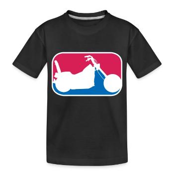Chopper american Motorrad Highway Biker Geschenk - Kinder Premium Bio T-Shirt - Schwarz - Vorne