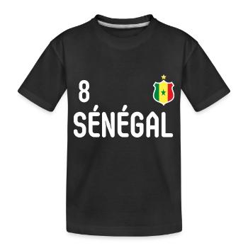 équipe football Sénégal - T-shirt bio Premium Enfant - noir - Devant
