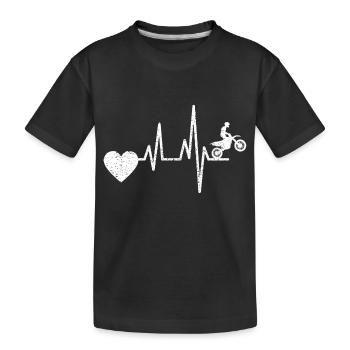Moto Cyclomoteur Motocross Cadeau Motocycliste - T-shirt bio Premium Enfant - noir - Devant