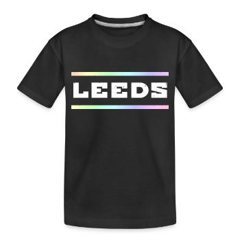 Leeds Schriftzug - Kinder Premium Bio T-Shirt - Schwarz - Vorne