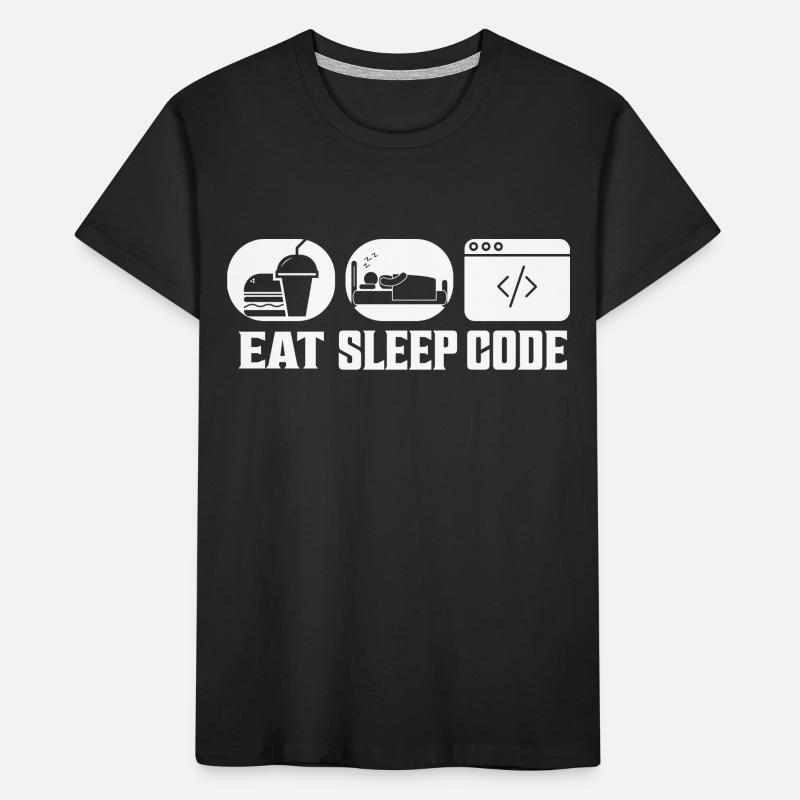 Eat Sleep Code Software Coding Kids' Premium Organic T-Shirt