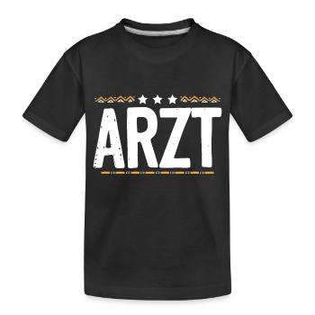 Arzt Beruf - Kinder Premium Bio T-Shirt - Schwarz - Vorne