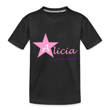 Alicia - Kinder Premium Bio T-Shirt - Schwarz - Vorne