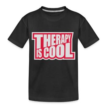 la thérapie est cool Citation - T-shirt bio Premium Enfant - noir - Devant