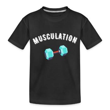 musculation - T-shirt bio Premium Enfant - noir - Devant