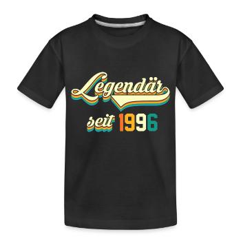 Jahrgang 1996 27 Jahre Geburtstag - Kinder Premium Bio T-Shirt - Schwarz - Vorne
