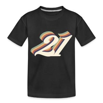 21st anniversary vintage - Kids' Premium Organic T-Shirt - black - Front