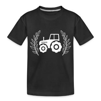 Tracteur - T-shirt bio Premium Enfant - noir - Devant