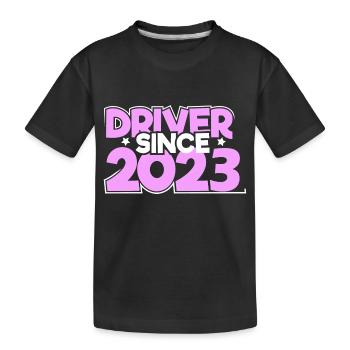 Führerschein 2023 Fahrprüfung bestanden Geschenk - Kinder Premium Bio T-Shirt - Schwarz - Vorne