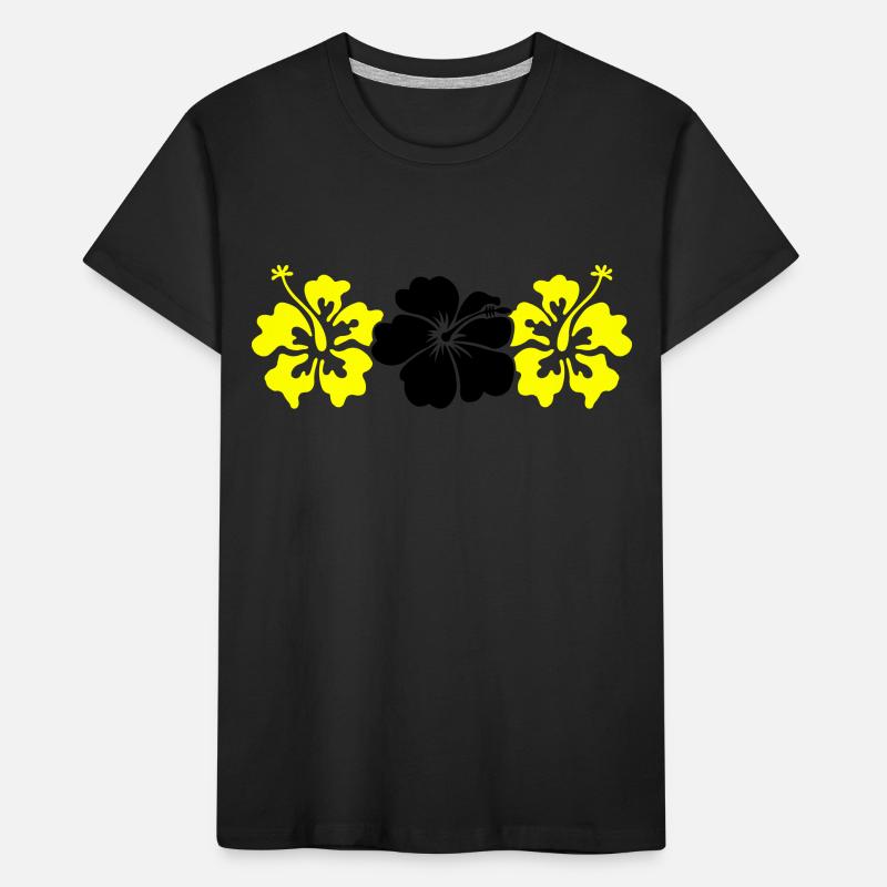 Fleurs d’hibiscus T-shirt bio Premium Enfant