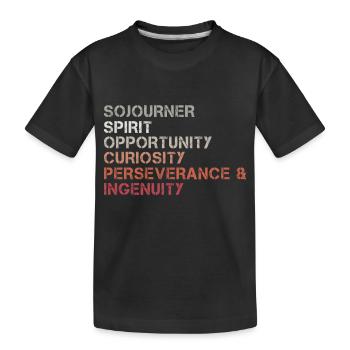 Spirit Curiosity Perseverance Ingenuity - T-shirt bio Premium Enfant - noir - Devant