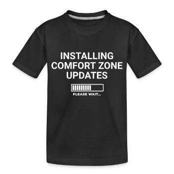 Installing Comfort Zone Updates Please Wait - Kids' Premium Organic T-Shirt - black - Front