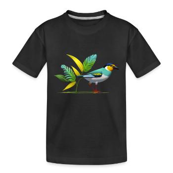 Bird - Kids' Premium Organic T-Shirt - black - Front