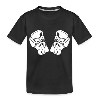 Boxing Gloves Symbol Boxing - Kids' Premium Organic T-Shirt - black - Front