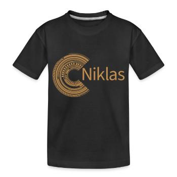Für Niklas - Kinder Premium Bio T-Shirt - Schwarz - Vorne
