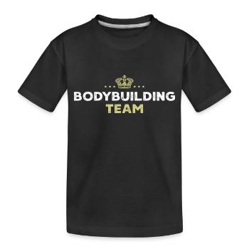 Équipe de musculation - T-shirt bio Premium Enfant - noir - Devant
