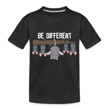 Be different - einzigartig & besonders - Kinder Premium Bio T-Shirt - Schwarz - Vorne