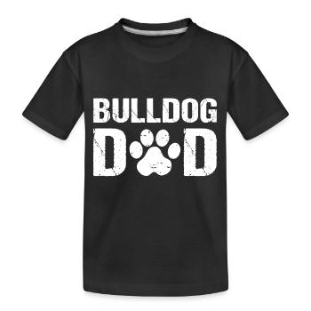 Bouledogue Papa Bouledogues - T-shirt bio Premium Enfant - noir - Devant