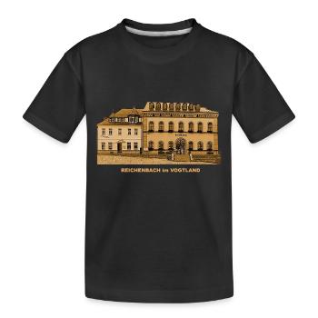Reichenbach Rathaus Markt Vogtland Sachsen - Kinder Premium Bio T-Shirt - Schwarz - Vorne