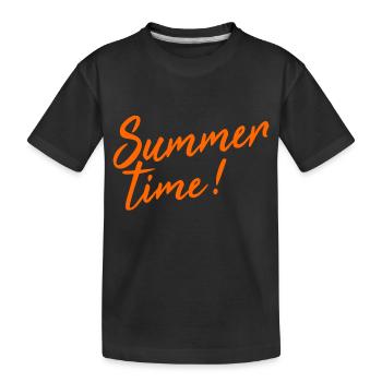 Heure d'été! - T-shirt bio Premium Enfant - noir - Devant
