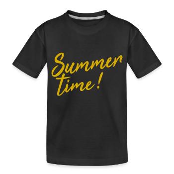 Heure d'été! - T-shirt bio Premium Enfant - noir - Devant