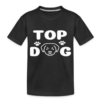 Top Dog - Kids' Premium Organic T-Shirt - black - Front
