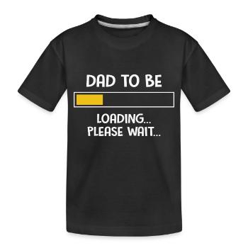 Papa à charger s’il vous plaît attendre ... Fête des pères - T-shirt bio Premium Enfant - noir - Devant