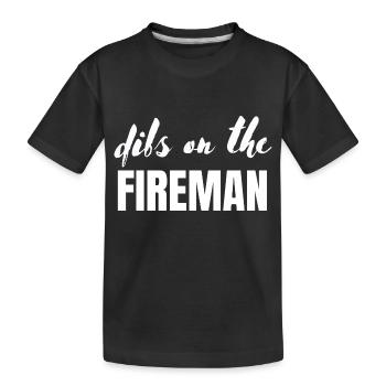 Dibs sur le pompier - T-shirt bio Premium Enfant - noir - Devant