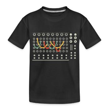 Synthesizer Techno Instrument - Kinder Premium Bio T-Shirt - Schwarz - Vorne