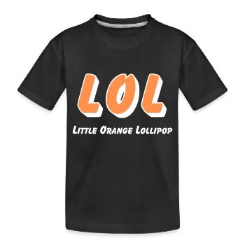 LOL - Petite sucette orange - T-shirt bio Premium Enfant - noir - Devant