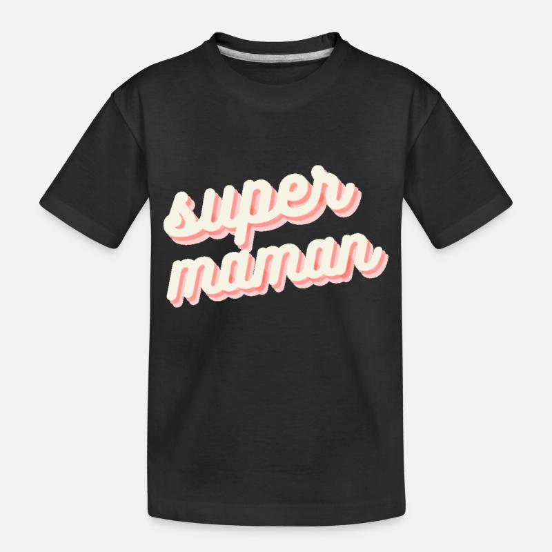 super mutter - Kinder Premium Bio T-Shirt - Schwarz