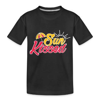 sun kissed - Kinder Premium Bio T-Shirt - Schwarz - Vorne