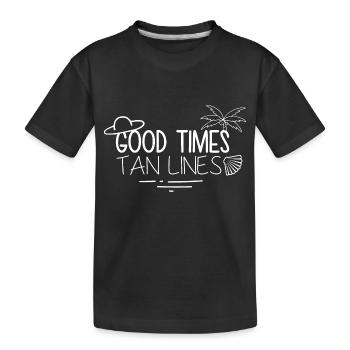 good times tan lines - Kinder Premium Bio T-Shirt - Schwarz - Vorne
