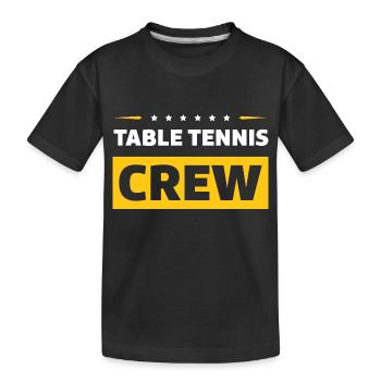 Table Tennis Crew - Kinder Premium Bio T-Shirt - Schwarz - Vorne