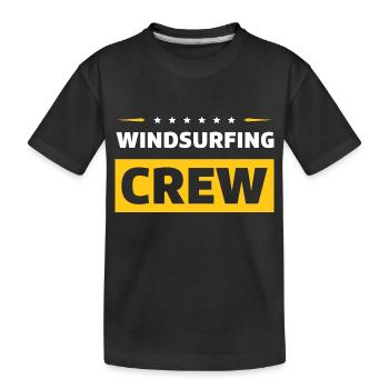 Windsurfing Crew - Kinder Premium Bio T-Shirt - Schwarz - Vorne