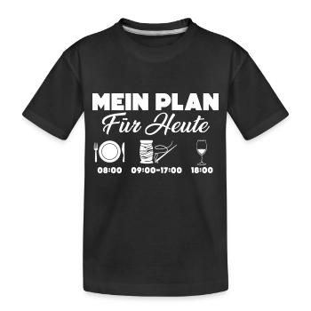 Schneidern Nähen - Kinder Premium Bio T-Shirt - Schwarz - Vorne