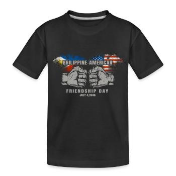Philippinisch-amerikanischer Freundschaftstag - Kinder Premium Bio T-Shirt - Schwarz - Vorne