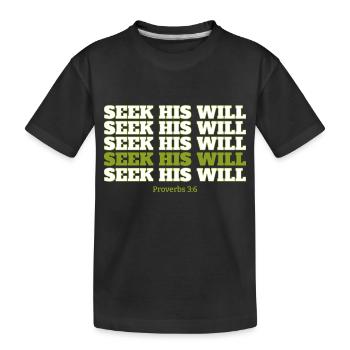 Suche nach seinem Willen - Kinder Premium Bio T-Shirt - Schwarz - Vorne