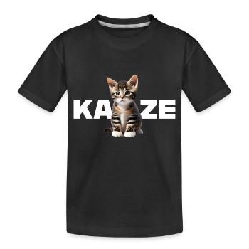 Katze - Für alle die Katzen lieben und das Ze - Kinder Premium Bio T-Shirt - Schwarz - Vorne