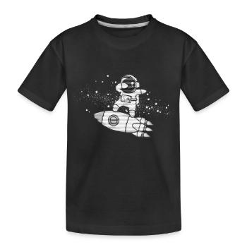 Rocket Travel Un cadeau pour les fans de l’espace - T-shirt bio Premium Enfant - noir - Devant