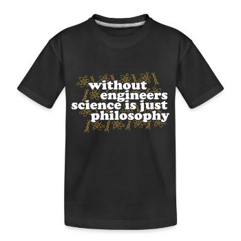 Philosophie Lehrer Poesie Wissenschaft Lesen Buch - Kinder Premium Bio T-Shirt - Schwarz - Vorne