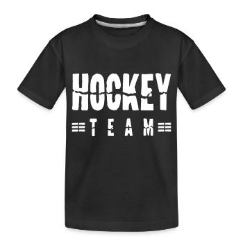 Hockey Team - Kids' Premium Organic T-Shirt - black - Front