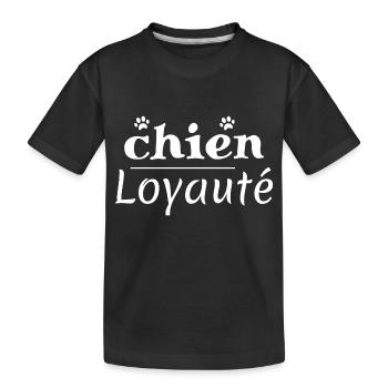 Au-delà des mots La loyauté sans faille d'un chien - T-shirt bio Premium Enfant - noir - Devant