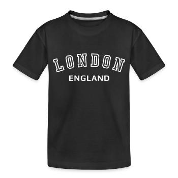 London England United Kingdom - Kids' Premium Organic T-Shirt - black - Front