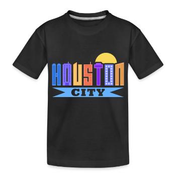 Houston City Design for Proud Houston Residents - Kids' Premium Organic T-Shirt - black - Front
